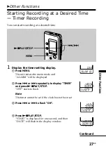 Предварительный просмотр 27 страницы Sony ICD-B10 - Ic Recorder Operating Instructions Manual