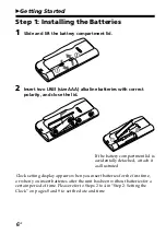 Preview for 6 page of Sony ICD-B25 Operating Instructions  (primary manual) Operating Instructions Manual