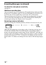 Preview for 12 page of Sony ICD-B25 Operating Instructions  (primary manual) Operating Instructions Manual