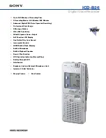 Preview for 1 page of Sony ICD-B26 Marketing Specifications