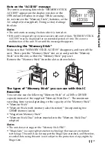 Предварительный просмотр 11 страницы Sony ICD-BM1A - Memory Stick Media Digital Voice Recorder Operating Instructions Manual