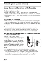 Предварительный просмотр 16 страницы Sony ICD-BM1A - Memory Stick Media Digital Voice Recorder Operating Instructions Manual