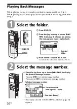 Предварительный просмотр 20 страницы Sony ICD-BM1A - Memory Stick Media Digital Voice Recorder Operating Instructions Manual