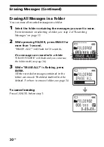 Предварительный просмотр 30 страницы Sony ICD-BM1A - Memory Stick Media Digital Voice Recorder Operating Instructions Manual