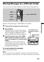 Предварительный просмотр 35 страницы Sony ICD-BM1A - Memory Stick Media Digital Voice Recorder Operating Instructions Manual