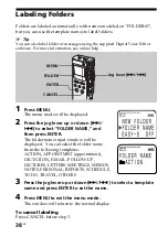 Предварительный просмотр 38 страницы Sony ICD-BM1A - Memory Stick Media Digital Voice Recorder Operating Instructions Manual