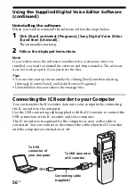 Предварительный просмотр 56 страницы Sony ICD-BM1A - Memory Stick Media Digital Voice Recorder Operating Instructions Manual