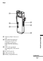 Предварительный просмотр 73 страницы Sony ICD-BM1A - Memory Stick Media Digital Voice Recorder Operating Instructions Manual