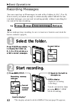 Предварительный просмотр 12 страницы Sony ICD-BP120 - Ic Recorder Operating Instructions Manual