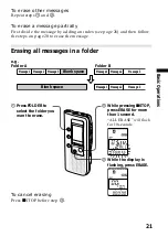 Предварительный просмотр 21 страницы Sony ICD-BP120 - Ic Recorder Operating Instructions Manual