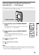 Предварительный просмотр 23 страницы Sony ICD-BP120 - Ic Recorder Operating Instructions Manual