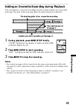 Предварительный просмотр 25 страницы Sony ICD-BP120 - Ic Recorder Operating Instructions Manual