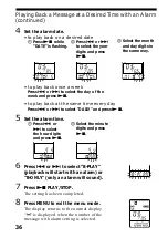 Предварительный просмотр 36 страницы Sony ICD-BP120 - Ic Recorder Operating Instructions Manual