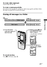 Предварительный просмотр 21 страницы Sony ICD-BP150 - Ic Recorder Operating Instructions Manual