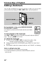 Предварительный просмотр 22 страницы Sony ICD-BP150 - Ic Recorder Operating Instructions Manual