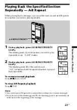 Предварительный просмотр 23 страницы Sony ICD-BP150 - Ic Recorder Operating Instructions Manual