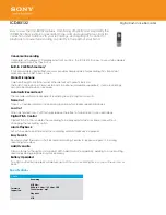 Preview for 1 page of Sony ICD-BX132 Specifications