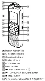 Preview for 3 page of Sony ICD-BX140 Quick Start Manual