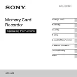 Sony ICD-LX30 Operating Instructions Manual preview