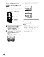 Предварительный просмотр 18 страницы Sony ICD-MS1 - Memory Stick Ic Recorder Operating Instructions Manual