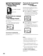 Предварительный просмотр 20 страницы Sony ICD-MS1 - Memory Stick Ic Recorder Operating Instructions Manual