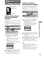 Предварительный просмотр 21 страницы Sony ICD-MS1 - Memory Stick Ic Recorder Operating Instructions Manual