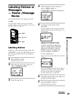 Предварительный просмотр 27 страницы Sony ICD-MS1 - Memory Stick Ic Recorder Operating Instructions Manual