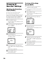 Предварительный просмотр 36 страницы Sony ICD-MS1 - Memory Stick Ic Recorder Operating Instructions Manual