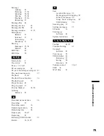 Предварительный просмотр 71 страницы Sony ICD-MS1 - Memory Stick Ic Recorder Operating Instructions Manual