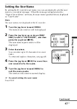 Предварительный просмотр 47 страницы Sony ICD-MS525 Operating Instructions Manual