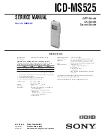 Sony ICD-MS525 Service Manual preview