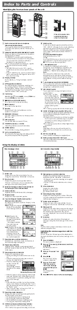 Preview for 4 page of Sony ICD-MX20 - Memory Stick Pro Duo Digital Voice... User Manual