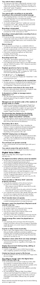 Preview for 14 page of Sony ICD-MX20 - Memory Stick Pro Duo Digital Voice... User Manual