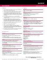 Preview for 2 page of Sony ICD-MX20DR9 Operating Instructions (ICD-MX20) Specifications