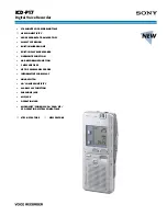 Preview for 1 page of Sony ICD-P17 - Ic Recorder Specifications