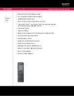 Sony ICD-P530F - Ic Recorder Specifications предпросмотр