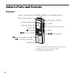 Предварительный просмотр 6 страницы Sony ICD P620 - 512 MB Digital Voice Recorder Operating Instructions Manual