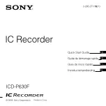 Sony ICD-P630F Quick Start Manual preview