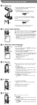 Preview for 3 page of Sony ICD-PX333M Quick Start Manual