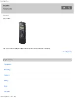 Sony ICD-PX440 Help Manual preview