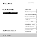 Sony ICD-PX512 Operating Instructions Manual preview