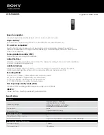 Preview for 1 page of Sony ICD-PX820D - Ic Recorder Specifications