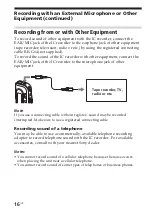 Предварительный просмотр 16 страницы Sony ICD-S7 Operating Instructions Manual