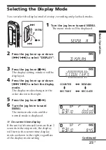 Предварительный просмотр 25 страницы Sony ICD-S7 Operating Instructions Manual