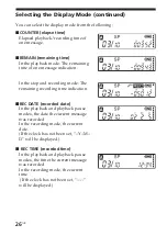 Предварительный просмотр 26 страницы Sony ICD-S7 Operating Instructions Manual