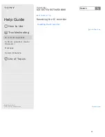 Preview for 70 page of Sony ICD-SX1000 Help Manual