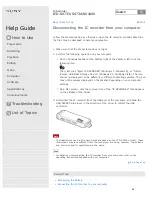 Preview for 106 page of Sony ICD-SX1000 Help Manual