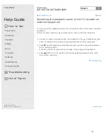 Preview for 162 page of Sony ICD-SX1000 Help Manual