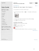 Preview for 216 page of Sony ICD-SX1000 Help Manual