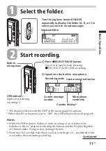 Предварительный просмотр 11 страницы Sony ICD-SX20 Operating Instructions Manual